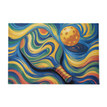 Colorful Pickleball Paddle And Ball 