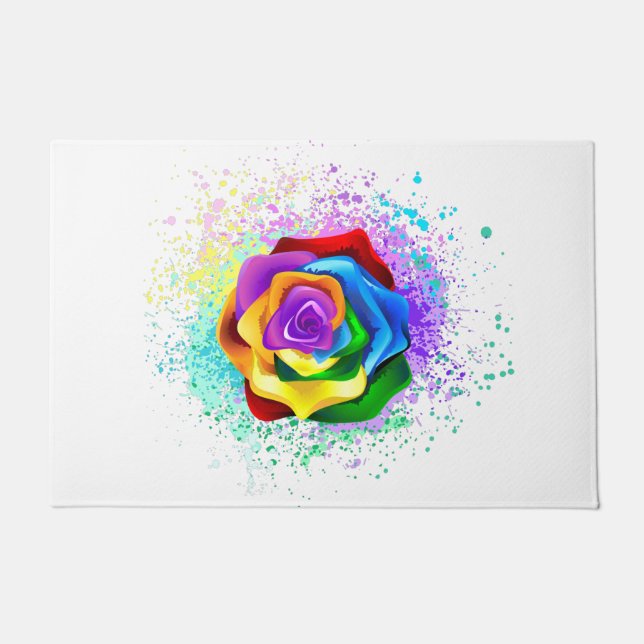 Tapete Colorful Rainbow Rose (Frente)