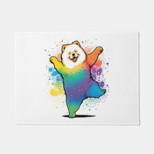 Tapete Colorida Kawaii Dancing Chow Chow