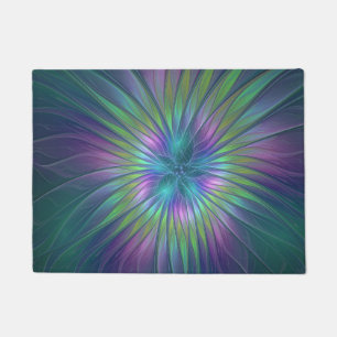 Tapete Colorida Shiny Fantasy Flor Abstrato Arte Fractal
