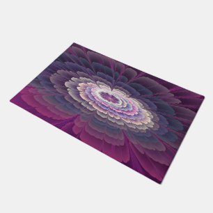 Tapete Colorido Floral Abstrato Arte Fractal Rosa