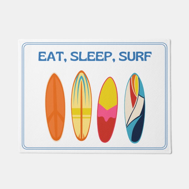 Tapete Comer, Dormir, Surfar - Vida de Praia (Frente)