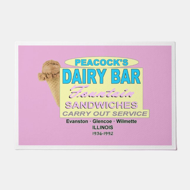 Tapete Companhia de Sorvetes de Peacock de Illinois (Frente)