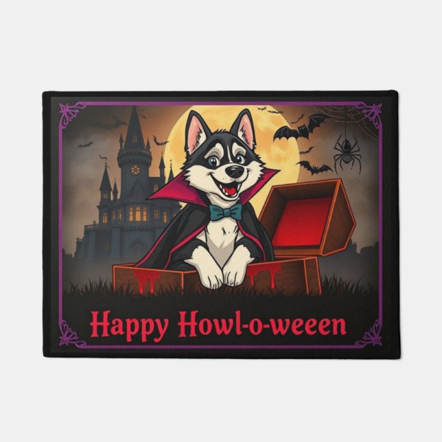 Tapete Conde Husky Feliz Howl-o-ween (Frente)
