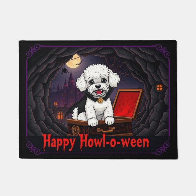 Tapete Conde Toy Poodle Feliz Como-ê-lo-ween (Frente)