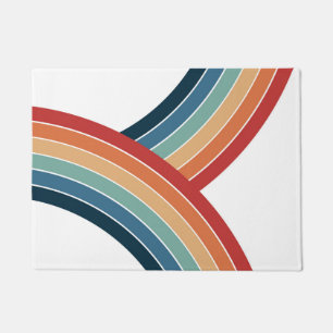 Tapete Condecoração do arco-íris com dois retratos colori