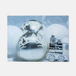 Tapete Condecorações brancas de inverno. Natal.