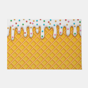 Tapete Cone De Waffle Com sorvete Com Préguas
