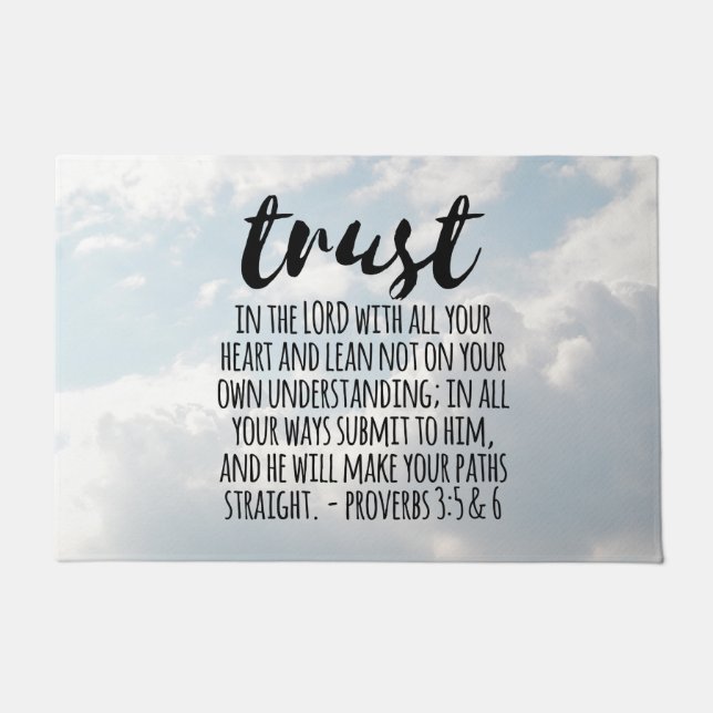 Tapete Confiança no Lorde Proverbs 3:5-6 (Frente)