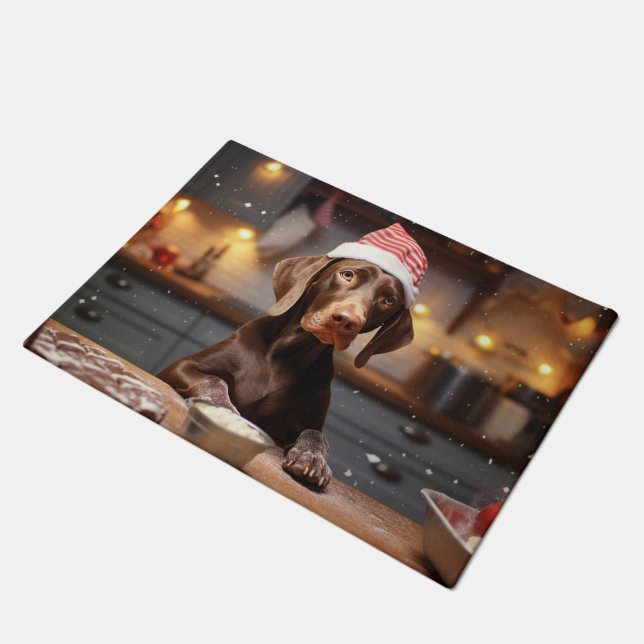 Tapete Cookies de Natal com Ponteiro de Baixo Alemão (Inclinado)