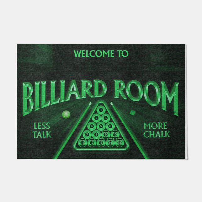 Tapete Cool Billiards Room Rug, Game Room  (Frente)