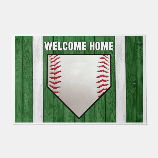 Tapete Cool Welcome Home Mat, Baseball Player (Frente)