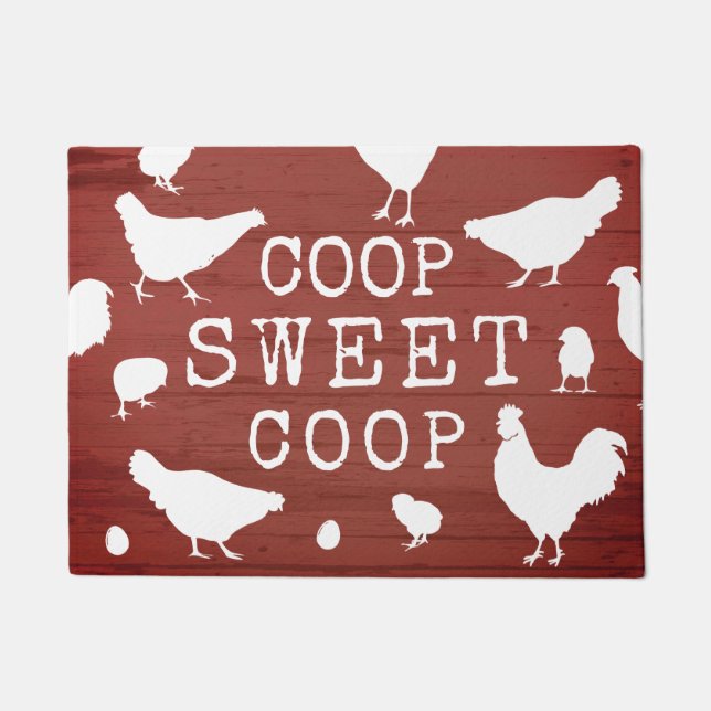 Tapete Coop Sweet Coop Homestead Chickens Hen House (Frente)