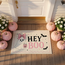 Tapete Coquette Rosa Hey Boo Fantasma Halloween