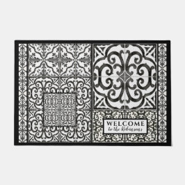 Tapete Cor da Água da Família Branca e Preta da Fazenda M