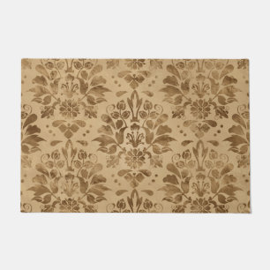Tapete Cor damasco Oriental Ouro pastel