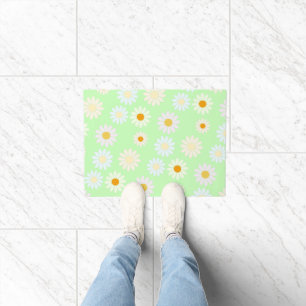 Tapete Cor-de-água doce colorida Daisy Pattern Green
