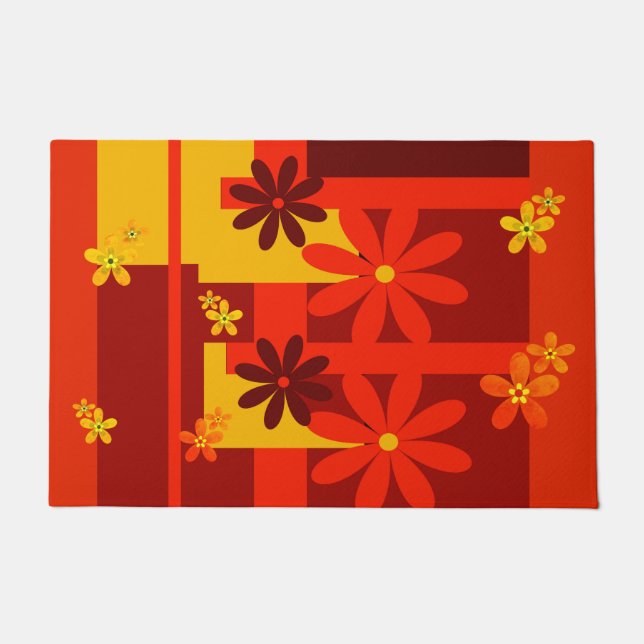 Tapete Cor de laranja retrô na década de 70 (Frente)