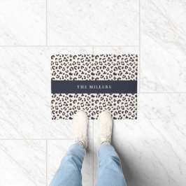 Tapete Cor-de-rosa com impressão leopardo