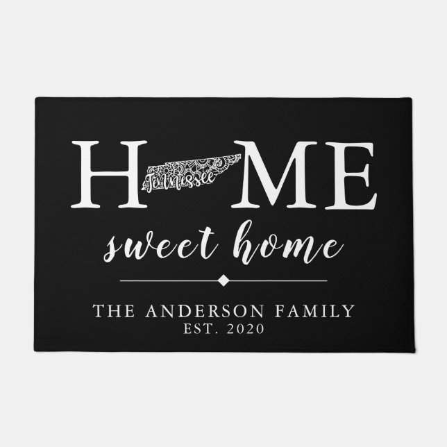 Tapete Cor Editável TENNESSEE Estado Personalizado (Frente)