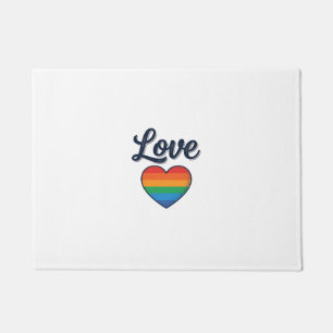 Tapete Coração Arco-íris de Amor Orgulho Camisa Desenho V