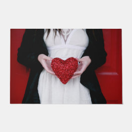 Tapete Coração de Amor Vermelho Sparkly (Dia de os namora