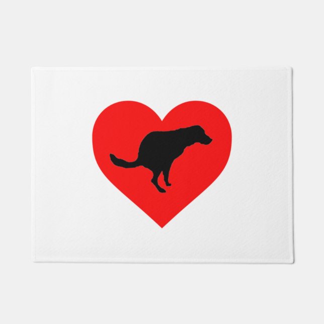 Tapete Coração de Poop Cão (Frente)