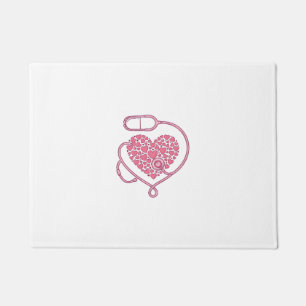 Tapete Coração Estetoscópio Amor Médico Desenho de Camisa