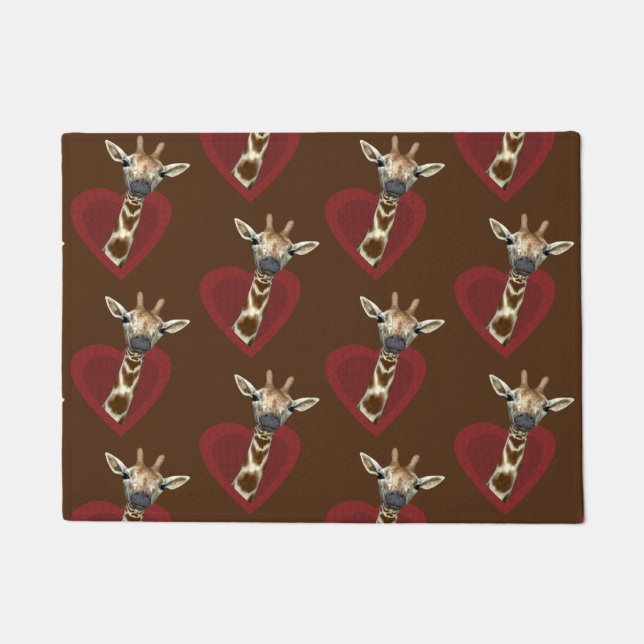 Tapete Coração Para Girafas (Frente)