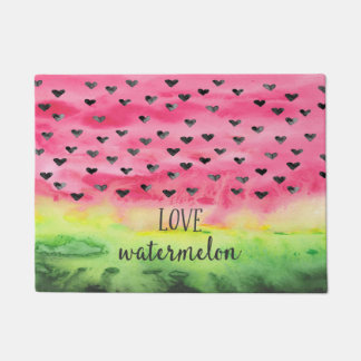 Tapete Corações da melancia do amor da aguarela