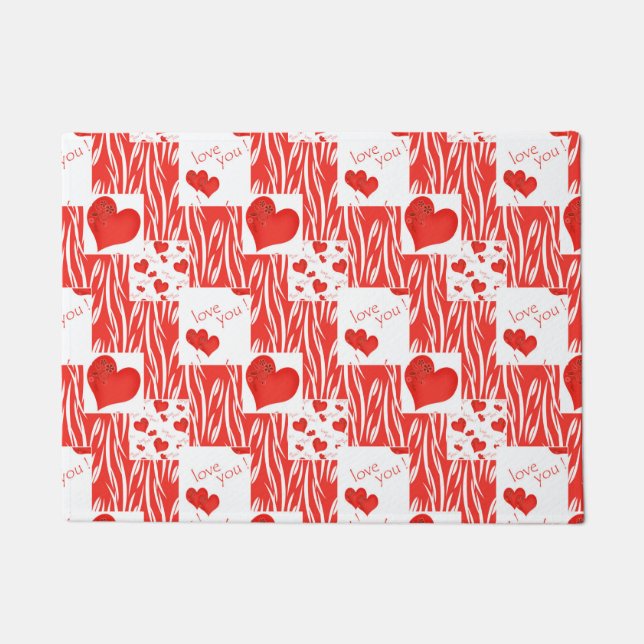 Tapete Corações vermelhos, amor. (Frente)