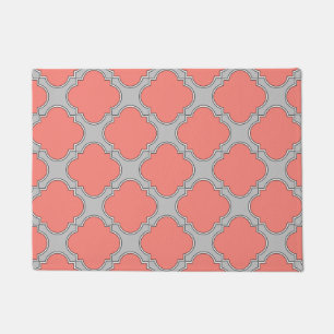 Tapete Coral e cinza de Quatrefoil