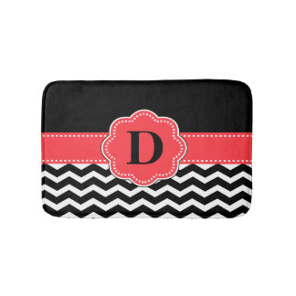 Tapete coral preto de Chevron