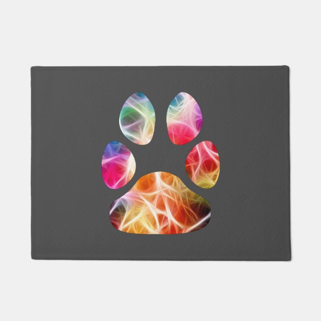 Tapete Cores de impressão de pata (Frente)