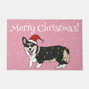 Tapete Corgi de Natal Bonito