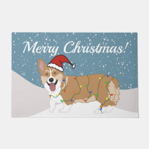 Tapete Corgi de Natal Bonito