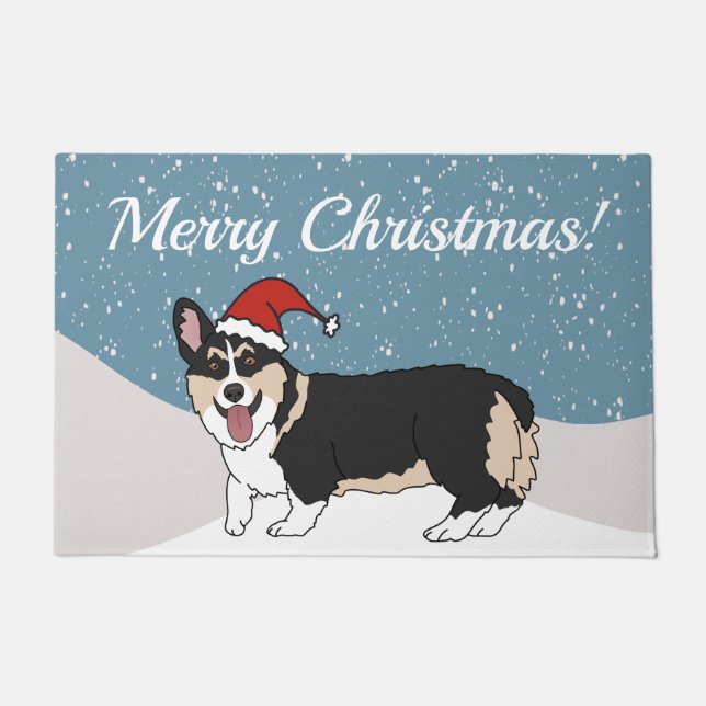 Tapete Corgi de Natal Bonito (Frente)