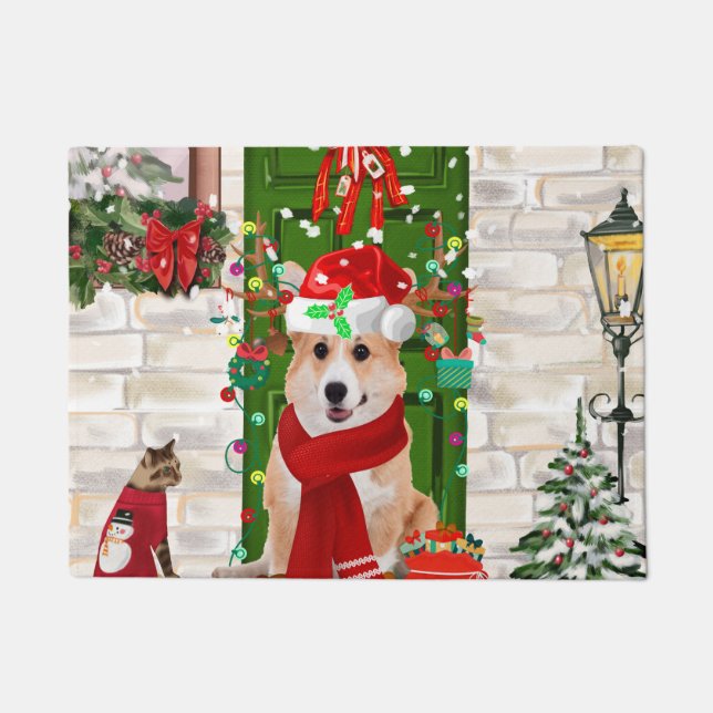 Tapete corgi Dog Christmas (Frente)