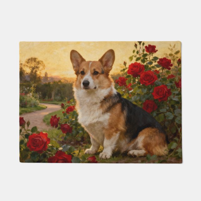 Tapete Corgi in the Roses II (Frente)