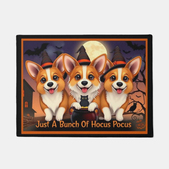 Tapete Corgi Sisters Just A Bunch Of Hocus Pocus (Frente)
