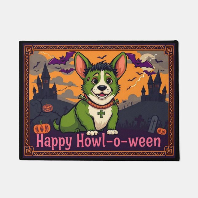 Tapete Corgistein Happy Howl-o-ween (Frente)