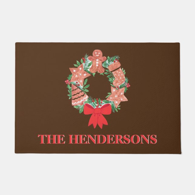 Tapete Coroa de Natal Personalizada  (Frente)