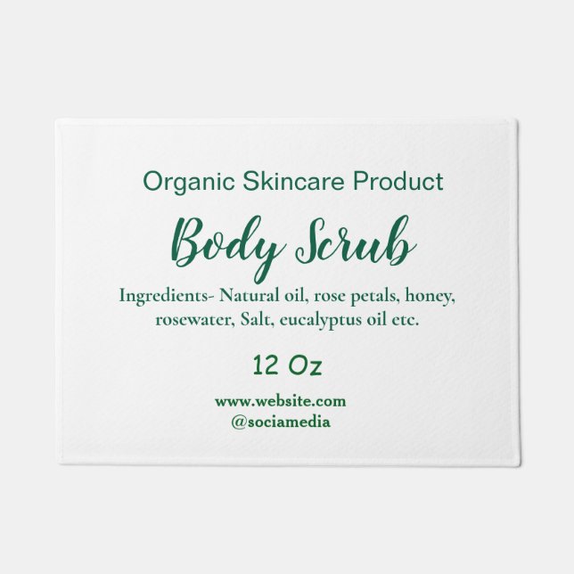 Tapete Corpo natural verde orgânico esfregar manteiga adi (Frente)