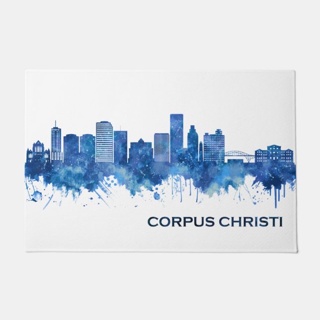 Tapete Corpus Christi Texas Skyline Blue (Frente)