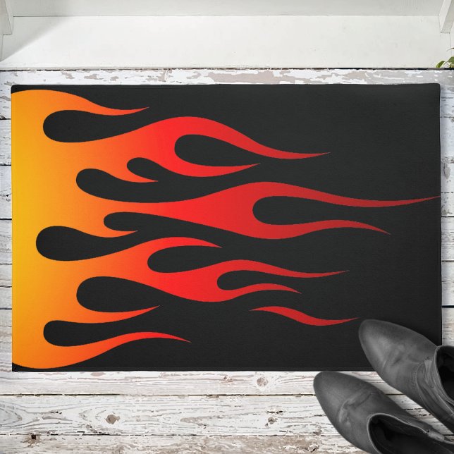 Tapete Corrida Personalizada De Chamas De Rod Tradicional (Criador carregado)