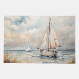Tapete Costeira de Aquarelas de Navegação Pacífica