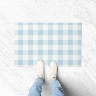 Tapete Costeira de Verificação de Buffalo de Gingham Azul
