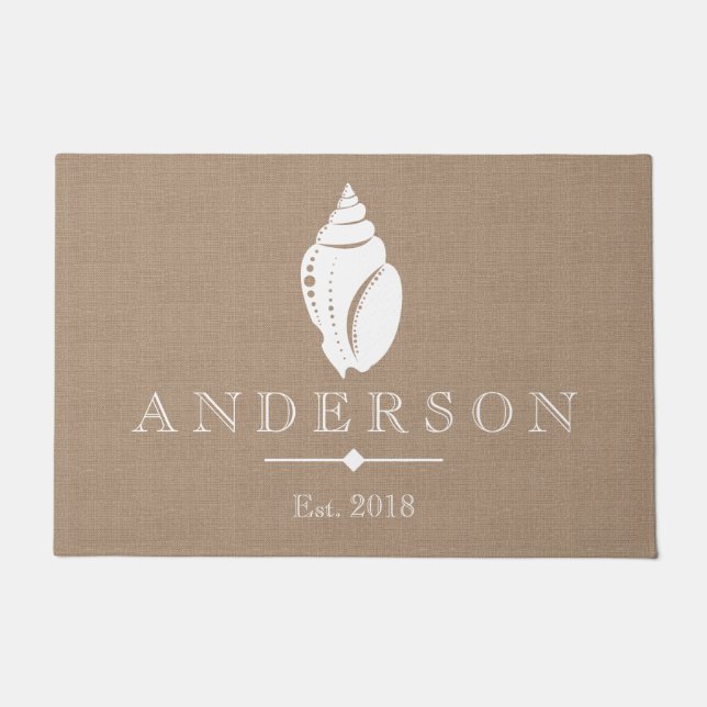 Tapete Costume litoral rústico da silhueta | do Seashell (Frente)