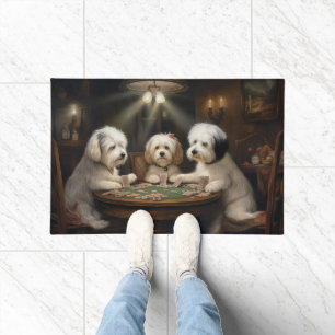 Tapete Coton De Tulear Cães Jogando Poker Art