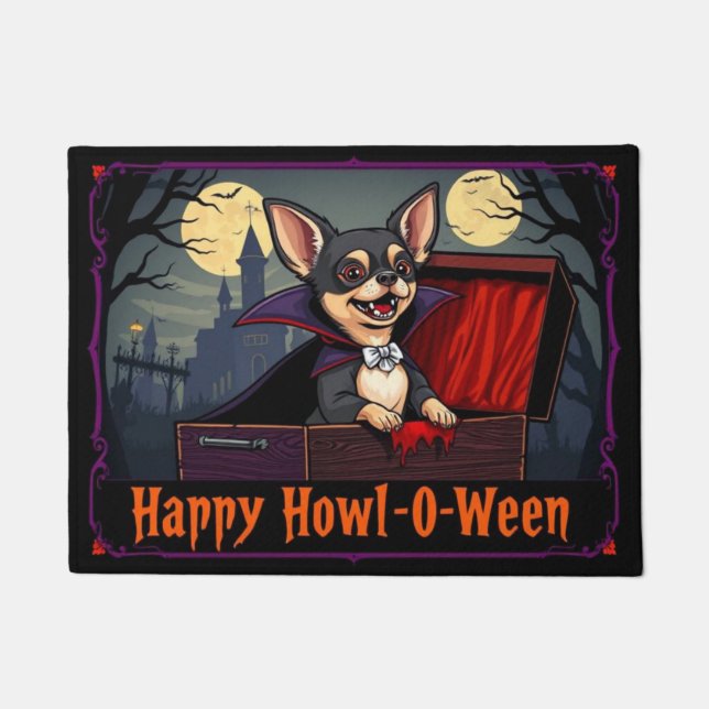 Tapete Count Chihuahua Happy Howl-O-Ween (Frente)